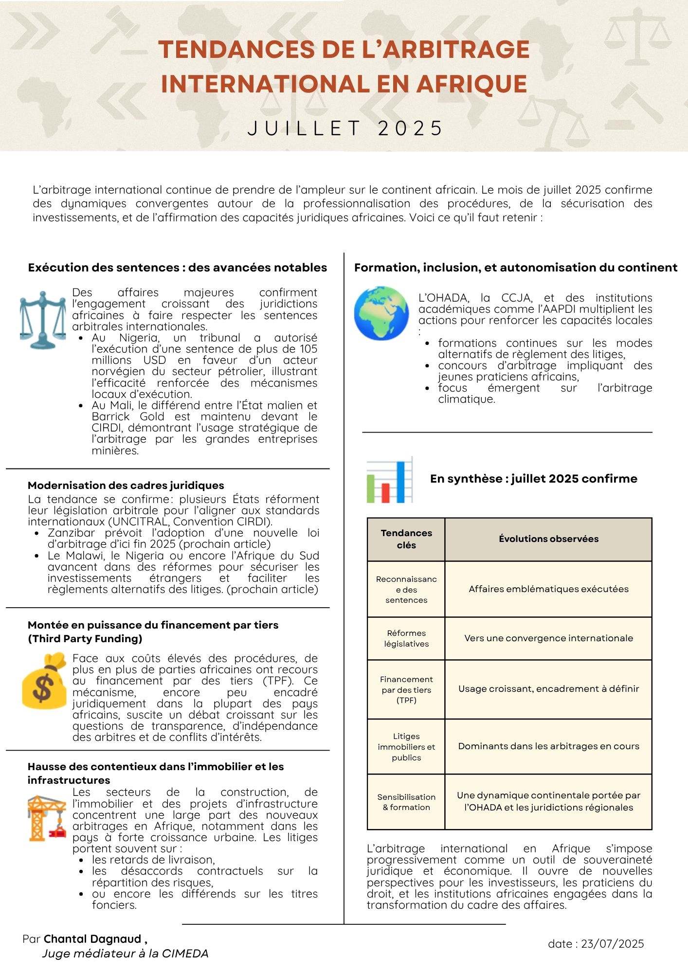 Tendances de l’arbitrage international en Afrique